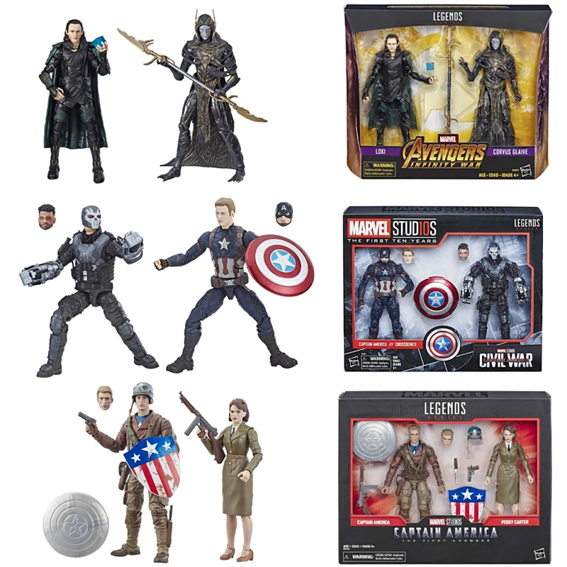 

Hasbro Marvel Legends Avengers Loki Corvus Glaive Captain America Spiderman 6-Inch Pvc Model Anime Figuur Marvel Superheld Gift