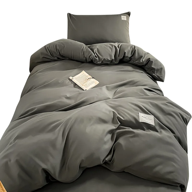 Комплект постельного белья Ins в японском стиле однотонное одеяло пододеяльник