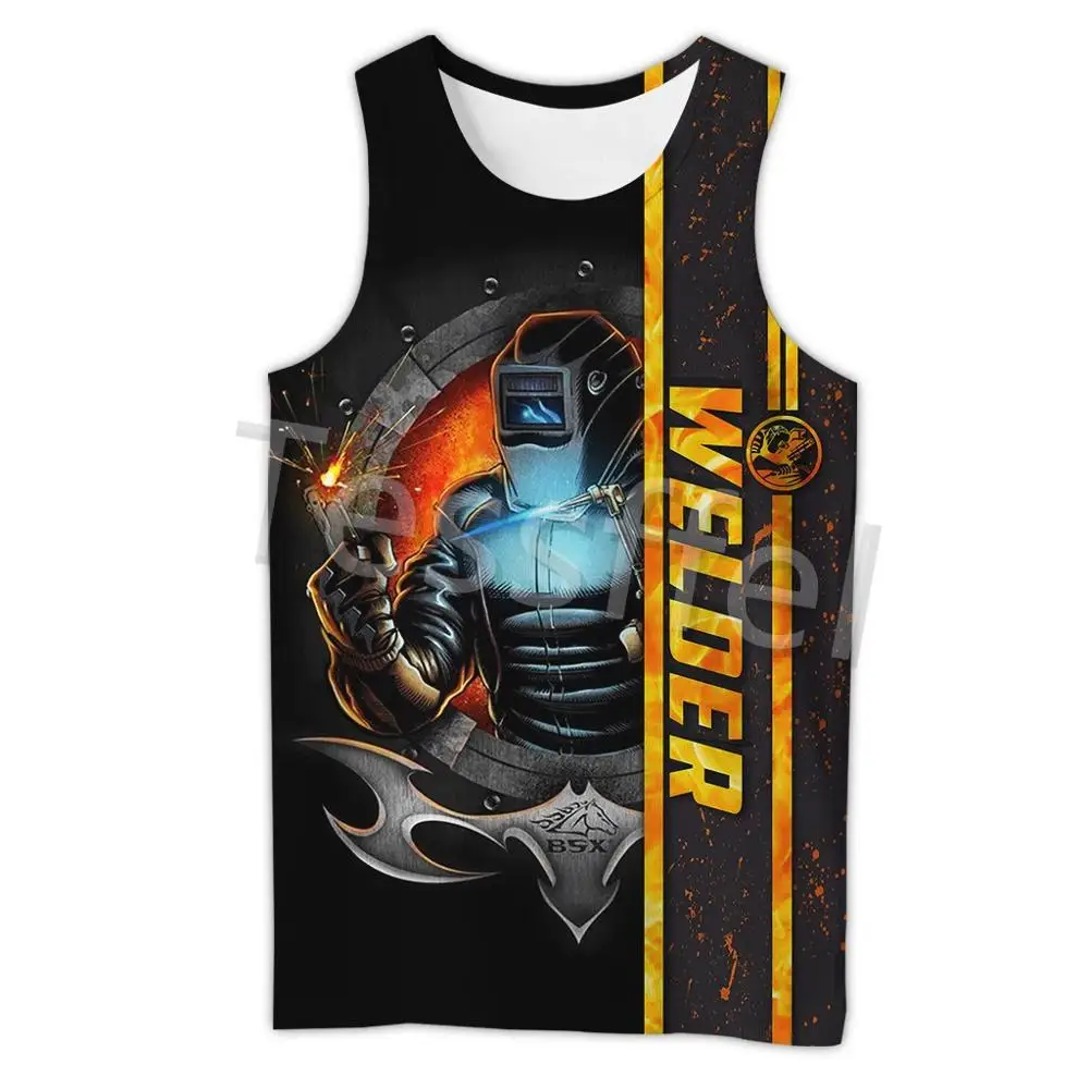 

Tessffel Professional Welder Worker 3D Printed Summer Men's Vest Comfortable and Breathable Unisex Tank Top Style-4