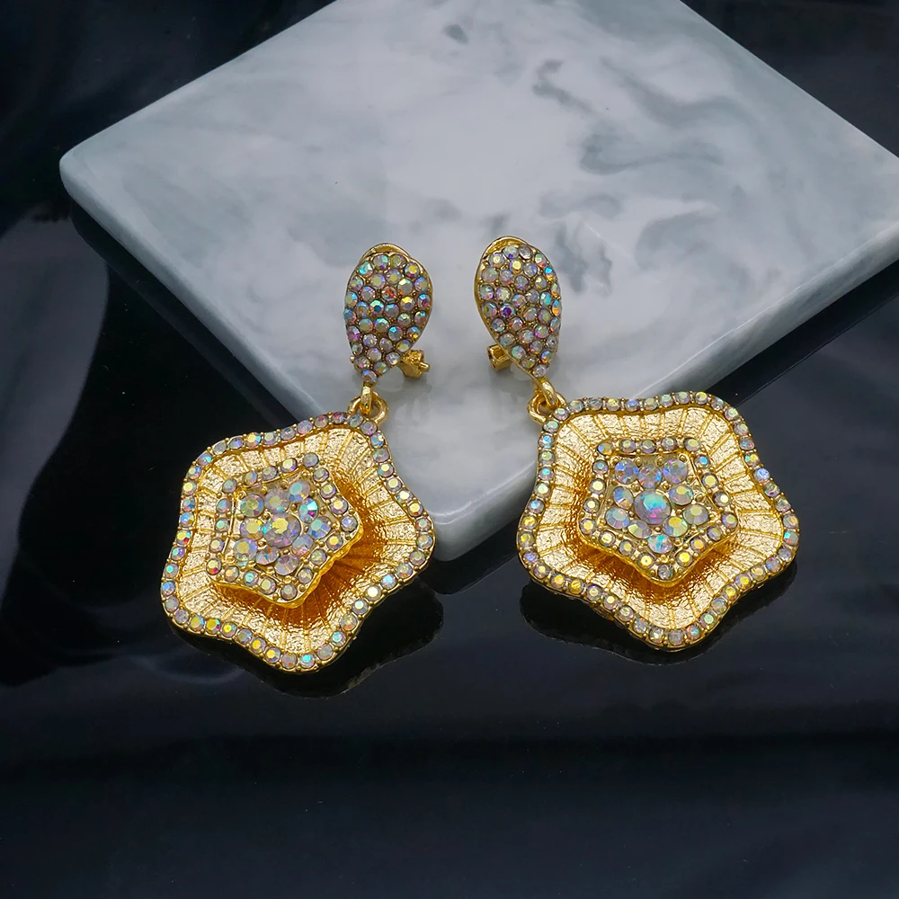 Серьги и подвески золотого цвета ювелирные наборы новый дизайн для африканских