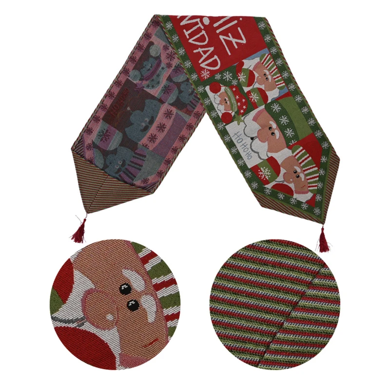 

Christmas Gift Linen Snowman Table Runner Merry Christmas Decor For Home 2021 Xmas Ornaments New Year's Decor 2021 Navidad