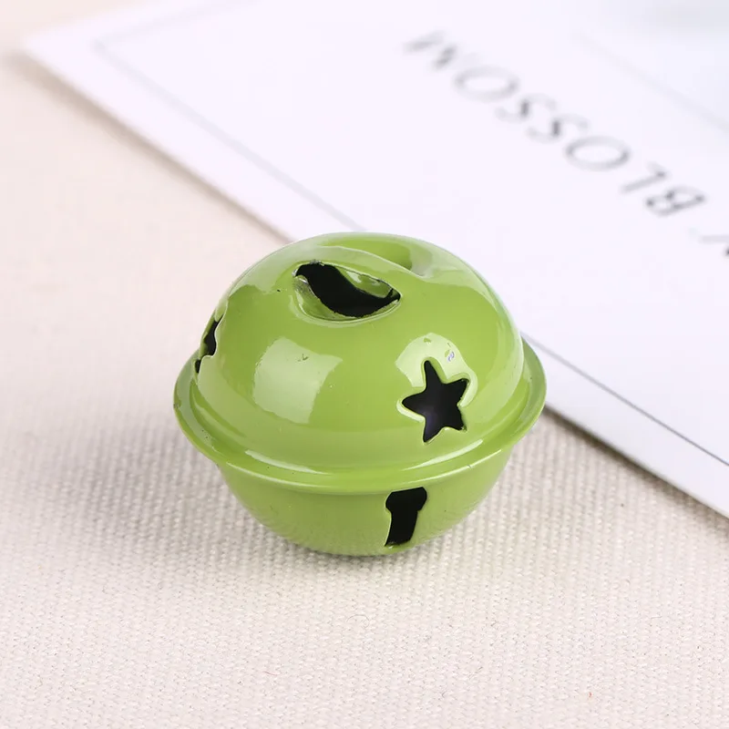 fruit green 20 шт большие красочные железные металлические колокольчики Рождественский Декор Подвеска для животных украшение для рождественской елки Украшения Ключ DIY аксессуары для творчества - Цвет: fruit green