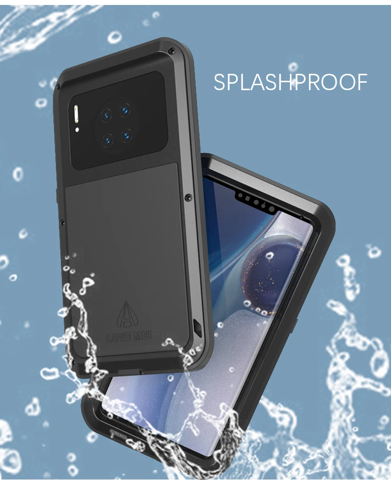 

Aluminum Metal Armor Case For HUAWEI Mate 30 Pro Waterproof Shockproof Dust Proof Heavy Duty 360 Full Protection Cover Shell
