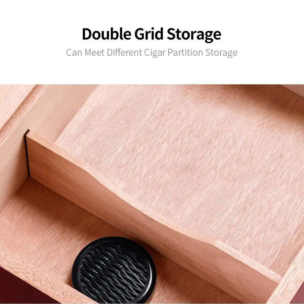 Увлажняющая коробка для сигар из кедрового дерева с гигрометром|Аксессуары