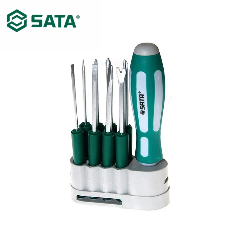 SATA 9 шт. многофункциональная отвертка водительский инструмент Прецизионная отвертка Набор розеток домашний ремонт ручная отвертка DY06102