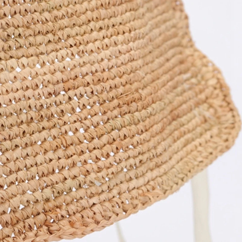 

Lafite straw hat in the seaside on big female summer beach hat princess hat sunscreen to protect face sun hat Pure manual lafite