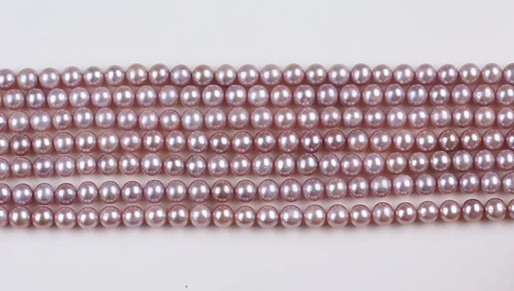 

APDGG 8-9mm Natural Cultured Purple Round Freshwater Pearl Strands women lady jewelry DIY