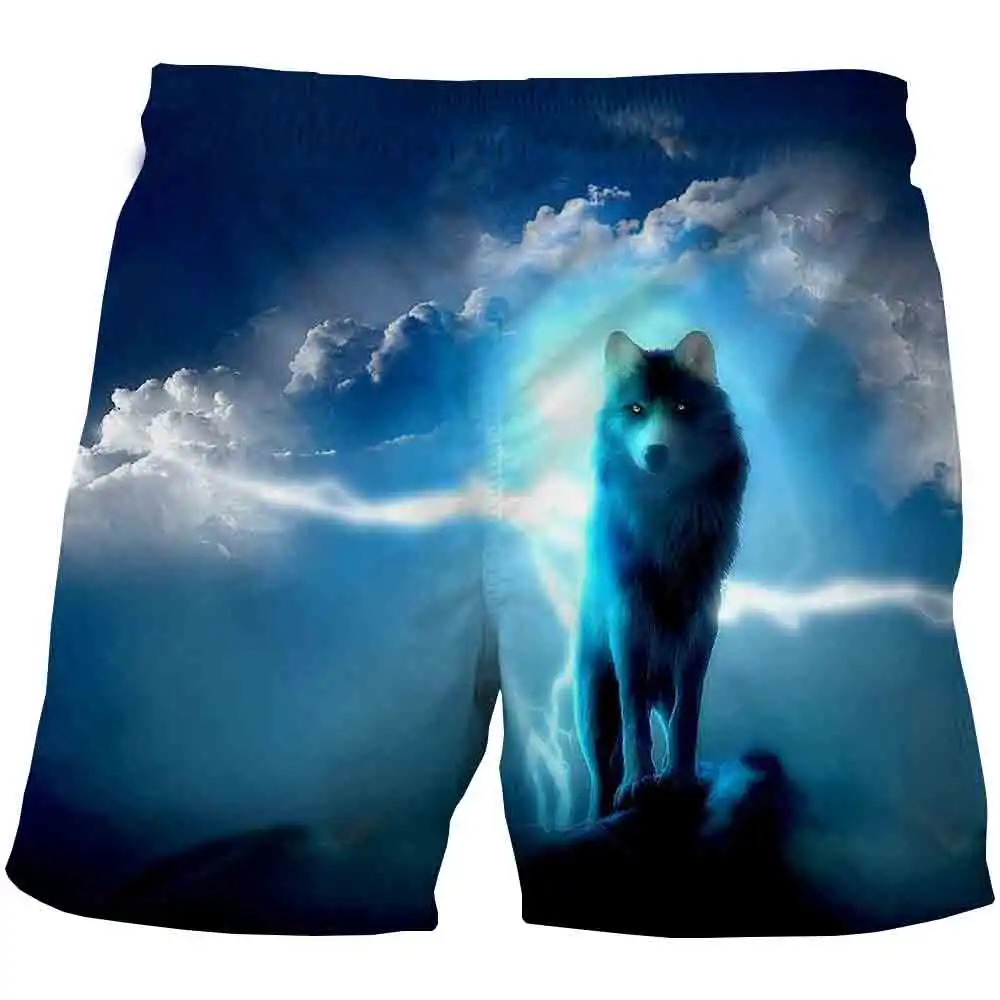 

New Summer Children Shorts for Boys Girls Animal Wolf Serie Game Shorts Toddler Panties Kids Beach Short Sports Pants Baby Boy