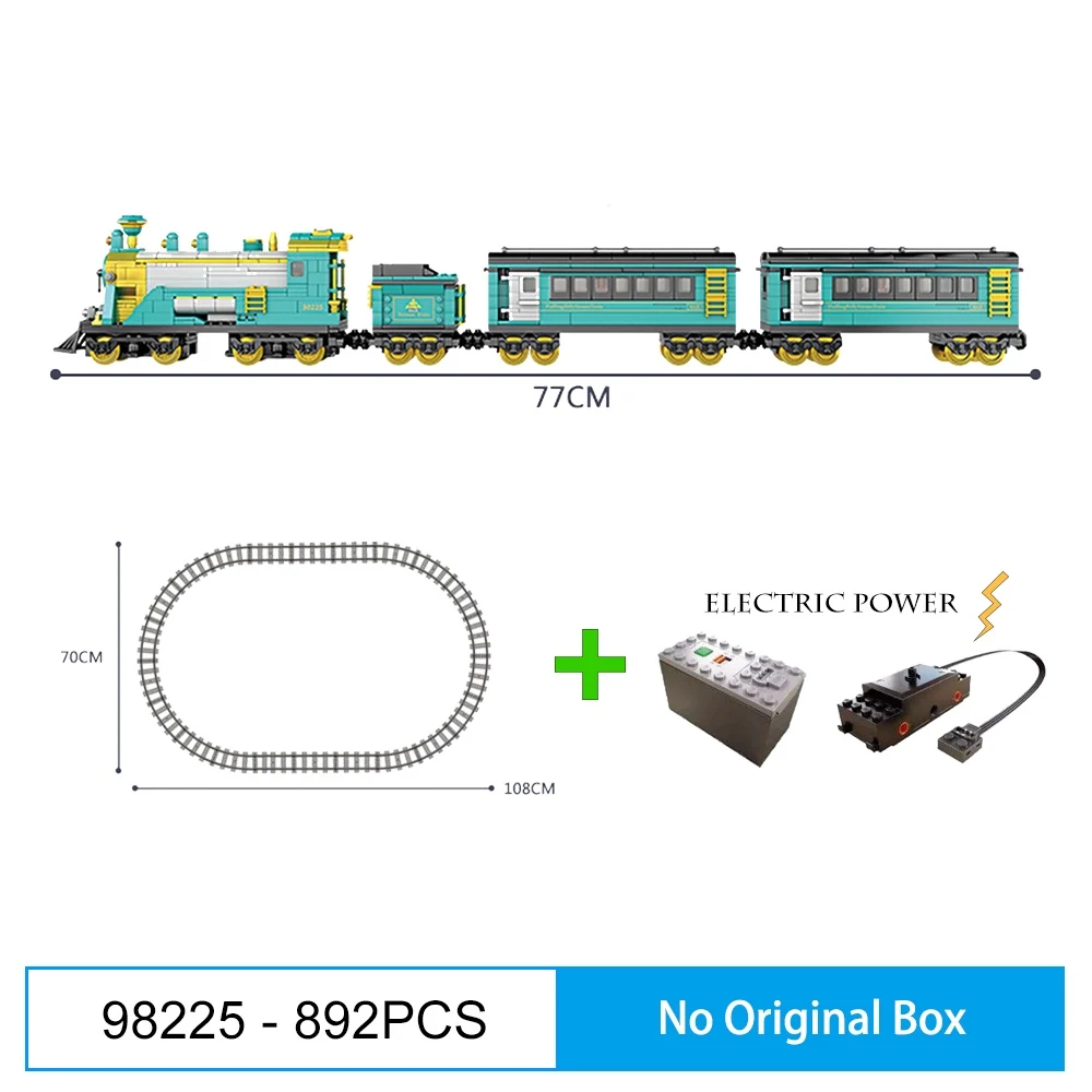 Серия Technic Экспресс высокоскоростные поезда треки мощность фигурки DIY Развивающие строительные блоки наборы игрушки для детей творческие подарки - Цвет: 98225 Without Box