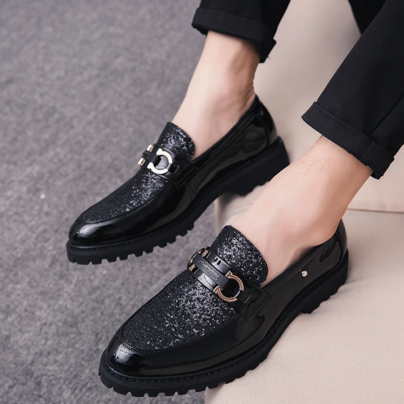 

Men's Loafers Business Leather Shoes Flat Shoes Wedding Luxury Shoes Comfortable Casual Leather Shoes Trend Shoes men shoes