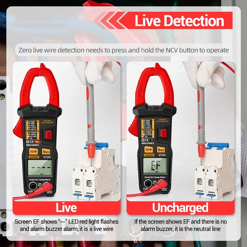 

Цифровой мультиметр A-neng ST193, измеритель переменного тока, амперметр, прецизионные тестеры, автоматический тестер напряжения, Гц, емкость, Ом