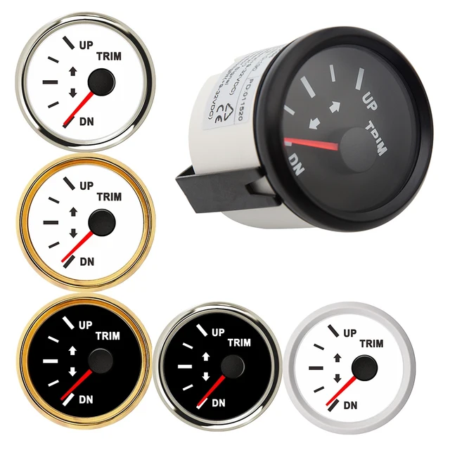 0-190ohm UP-DN, Red Backlight, 12V/24V Boating