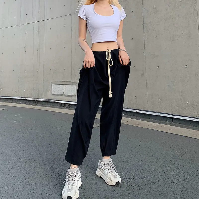 

2021New Sweatpants Pants Women Solid Color Trousers Jogger Streetwear Casual Women Fashion Harajuku Trousers