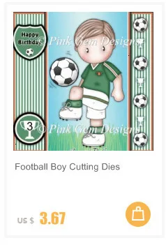 Football Boy Cutting Dies Scrapbooking For School DIY Scrapbook Decorations Craft