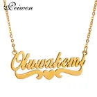 Индивидуальное ожерелье с именем для женщин и мужчин, золотые ожерелья из нержавеющей стали, ожерелье-чокер с надписью и надписью