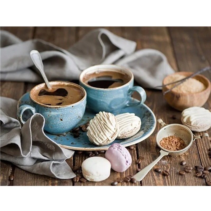 

Diamond Painting Coffee Full Square Diamond Embroidery Cup Picture of Rhinestones Mosaic Scenery Home Decoration