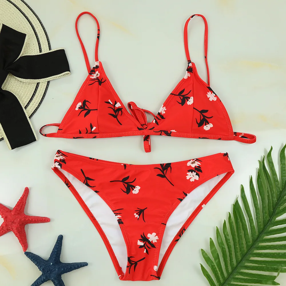 

Sexy Triangle Push Up Bikinis Women Swimwear High Waist Bathing Suit V-Neck One Piece Swimsuit Female Biquini Bodysuit Beachwear