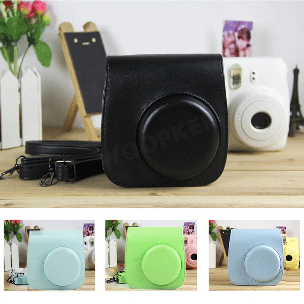 Для Fuji Fujifilm Instax Mini 9 8 + сумка для камеры с ремешком чехол протектор ремешок на