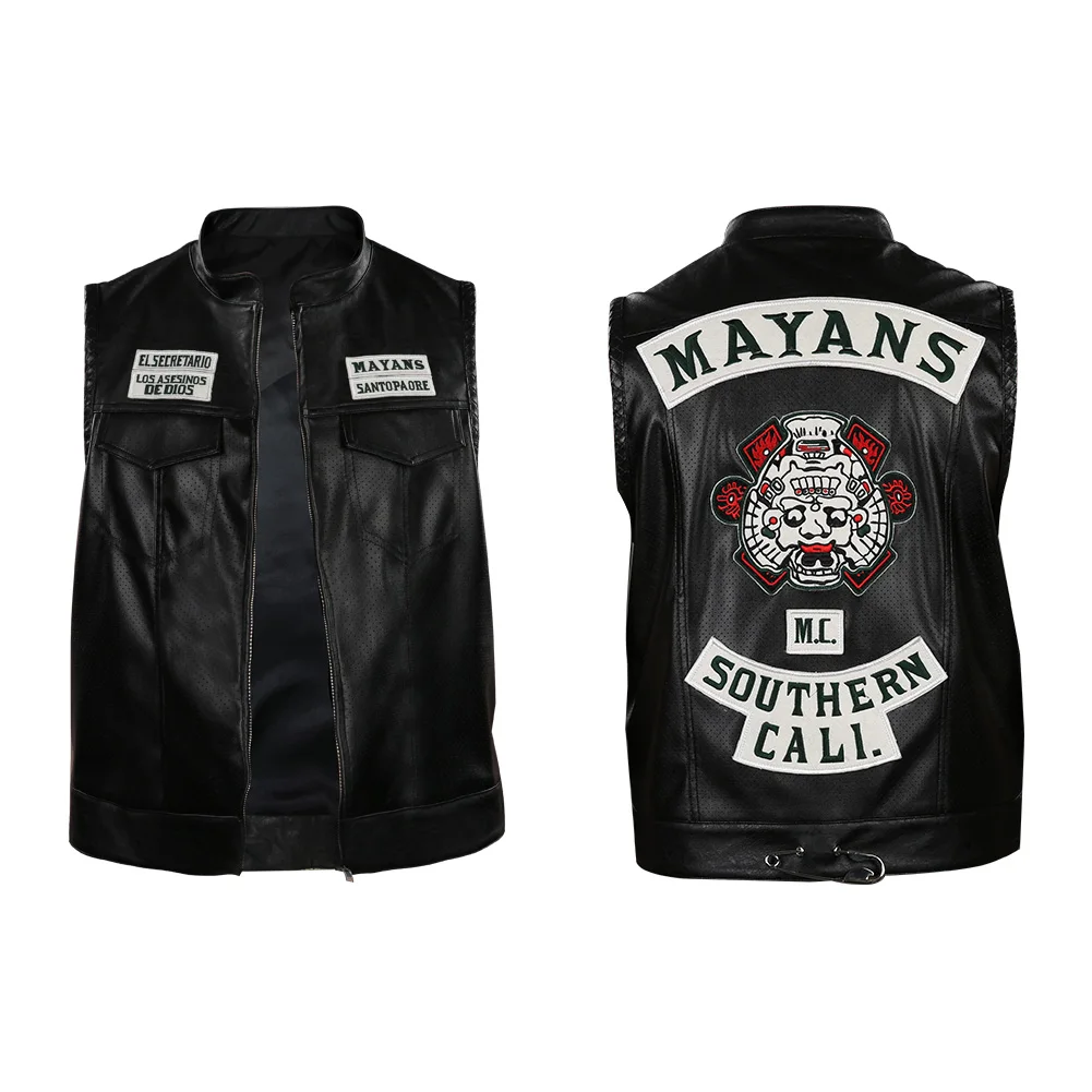 

Mayans M.C. Angel Reyes Cosplay Costume Vest Halloween Carnival Suit