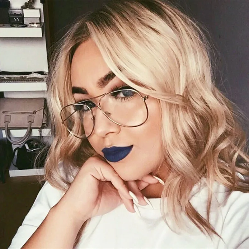 Ретро Оптические очки прозрачные металл золото близорукость для женщин и мужчин