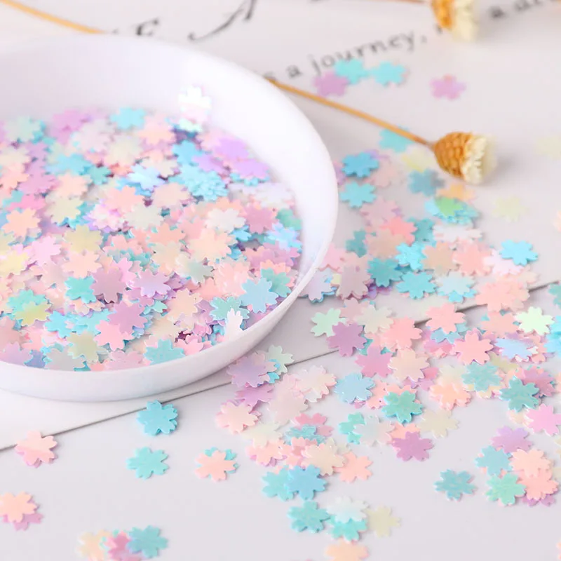 

5mm Flower Sequins Nail Art Glitter Manicure Sweet Cherry Blossom Jewelry Filling Paillettes for DIY Card Making Crafts Confetti