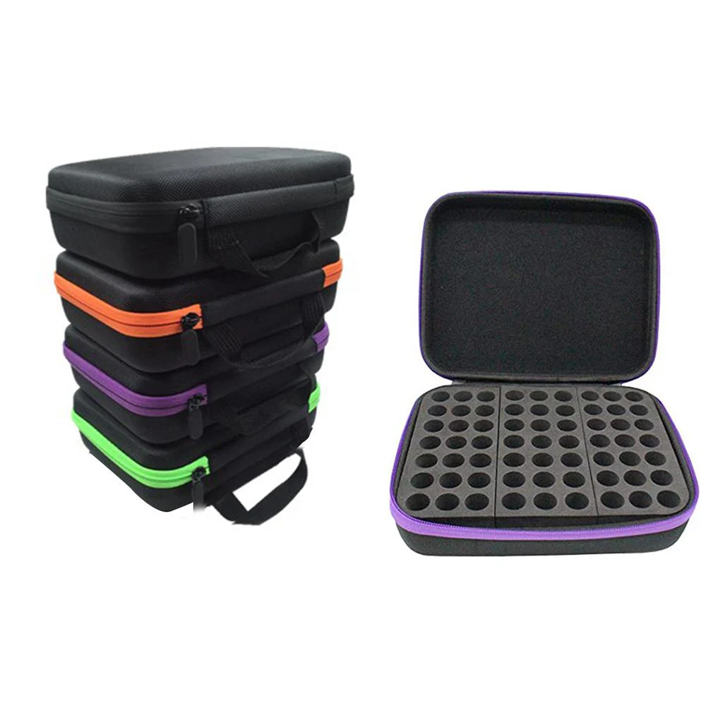 Essential Oil Case 63 Bottles 5ML10ML 15ML Perfume Box Travel Portable Carrying Holder Nail Polish Storage Bag | Дом и сад
