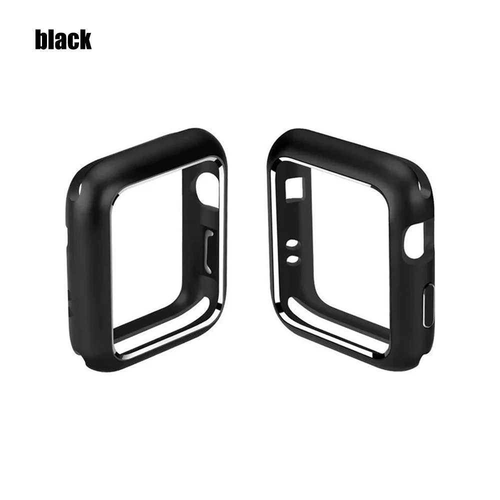 Black Защитный чехол с магнитной адсорбцией для Apple watch 38 мм 42 мм серии 1 2 3 для i-watch 440 мм 44 мм бампер чехол - Цвет: Black
