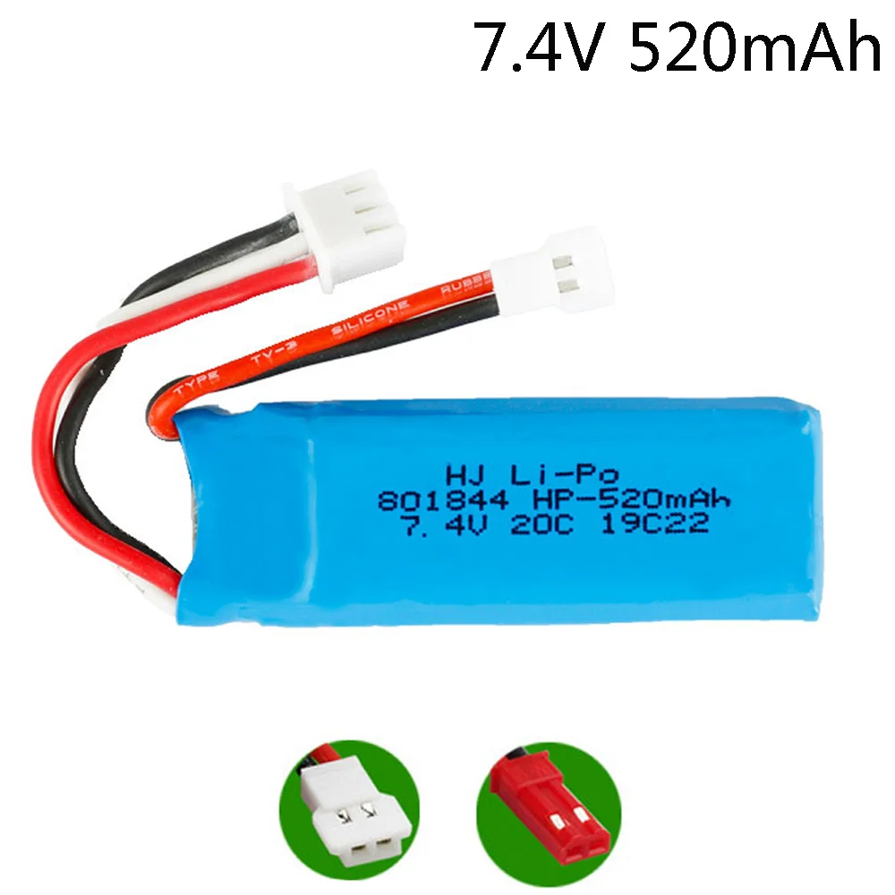 7 4 V 2S 520mAh 801844 Lipo аккумулятор для WLtoys K969 K989 K999 P929 P939 A202 A212 A222 A232 A242 A252 Аккумулятор