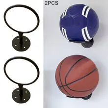 2pcs Practical Organizer Wall Mounted Round Hollowball Space Saving Ball Holder Football Display Storage Rack Basketball Soccer