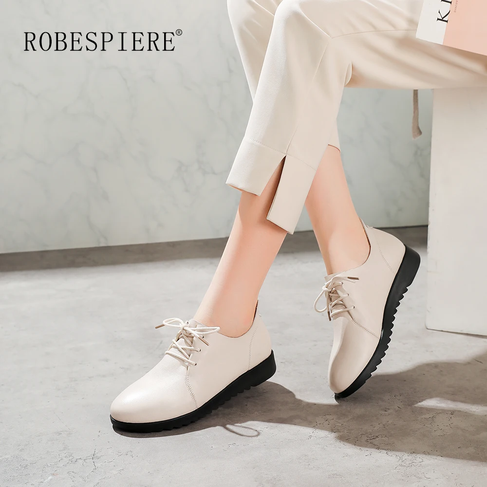 Туфли дерби ROBESPIERE женские натуральная кожа Нескользящие пригодные для носки на