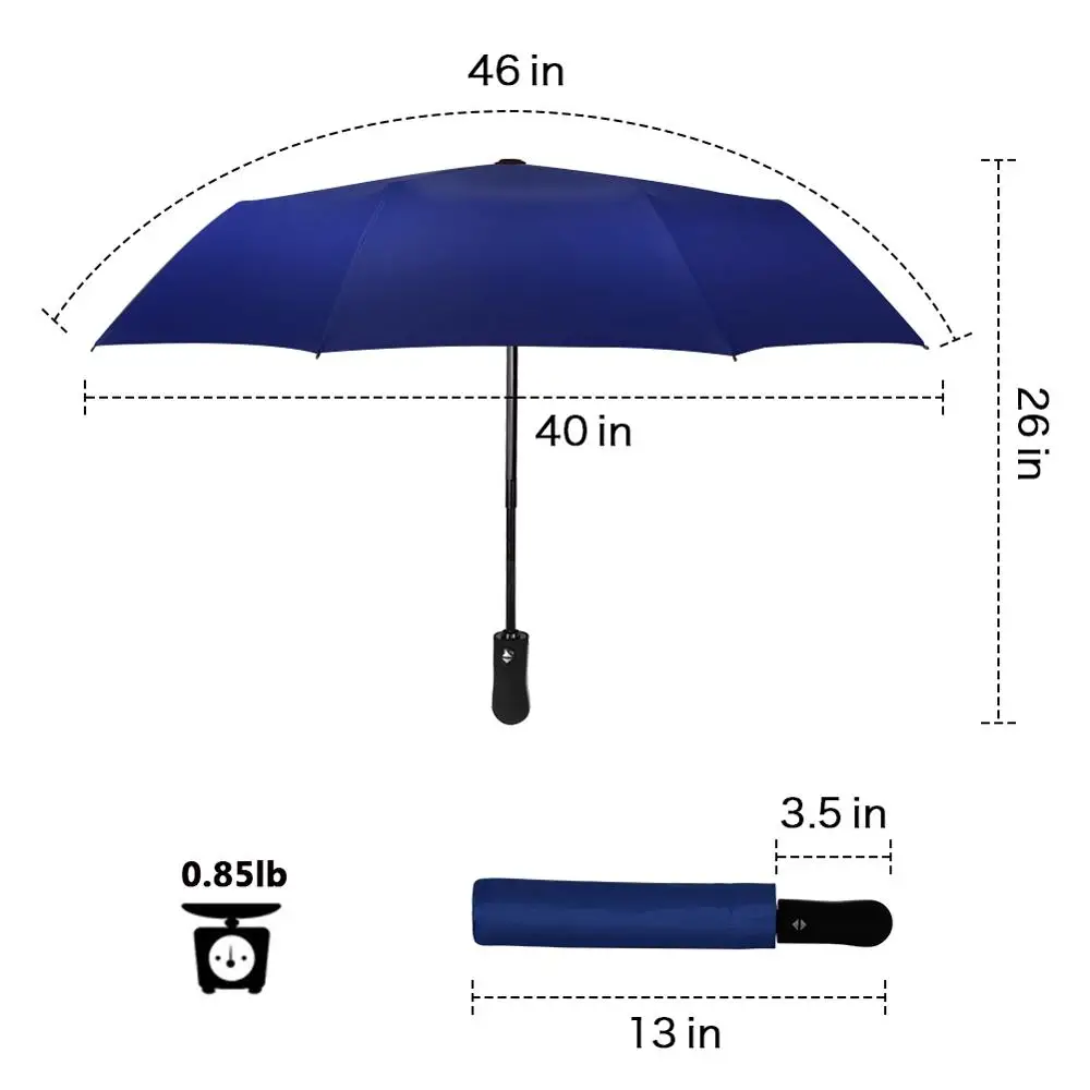 Plegable a prueba de viento a prueba de lluvia Paraguas automático ligero compacto portátil a prueba de herrumbre repelente al agua se seca rápido [US-Stock]