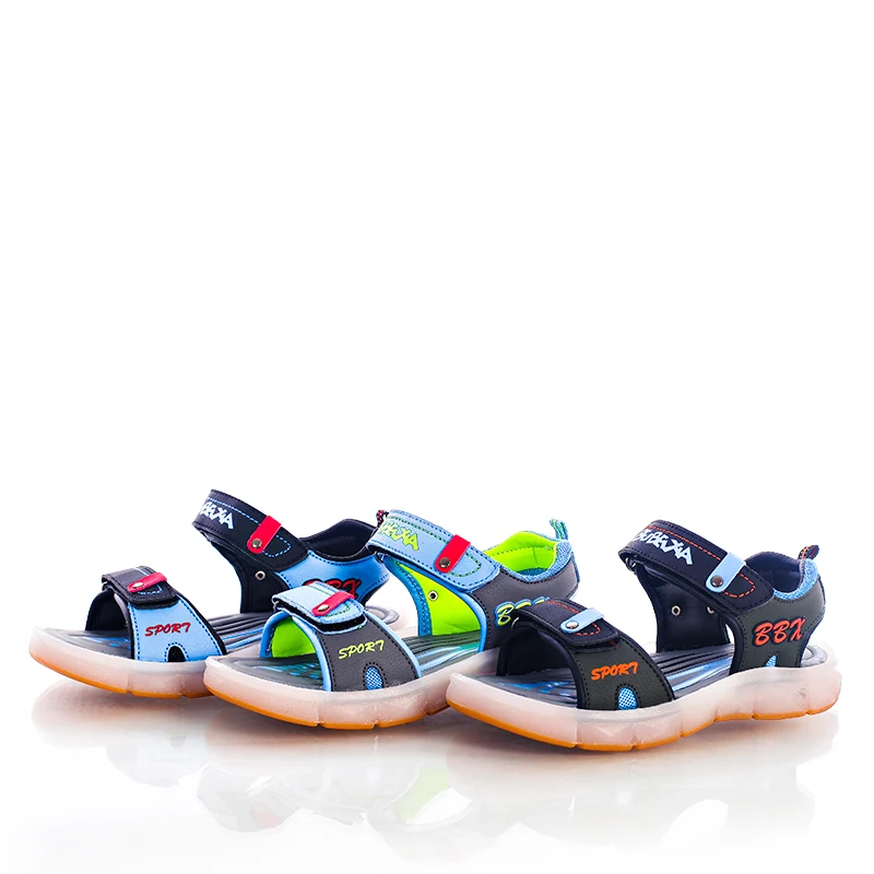 UncleJerry Led сандалии для мальчиков и девочек USB зарядка обувь детская светящаяся