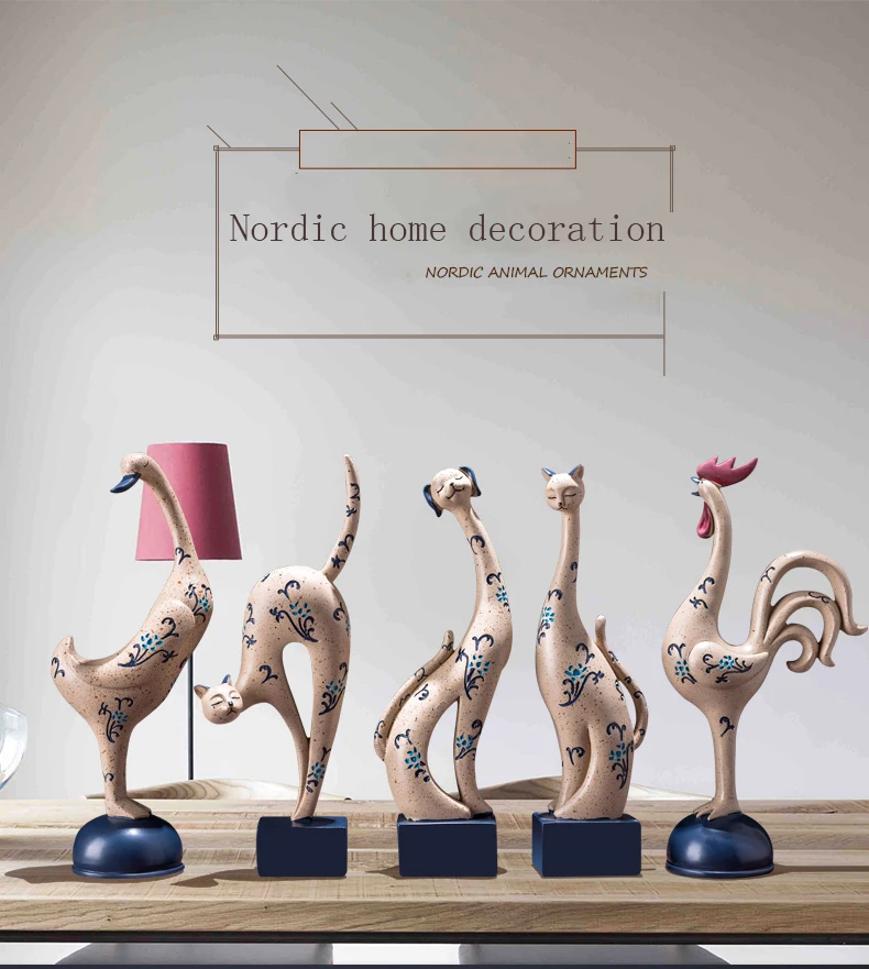 

PASTORAL RESIN SIMULATION ANIMAL ORNAMENTS CHICKEN CAT CRAFTS DECORATION HOME LIVINGROOM STATUE FIGURINES OFFICE ACCESSORIES ART