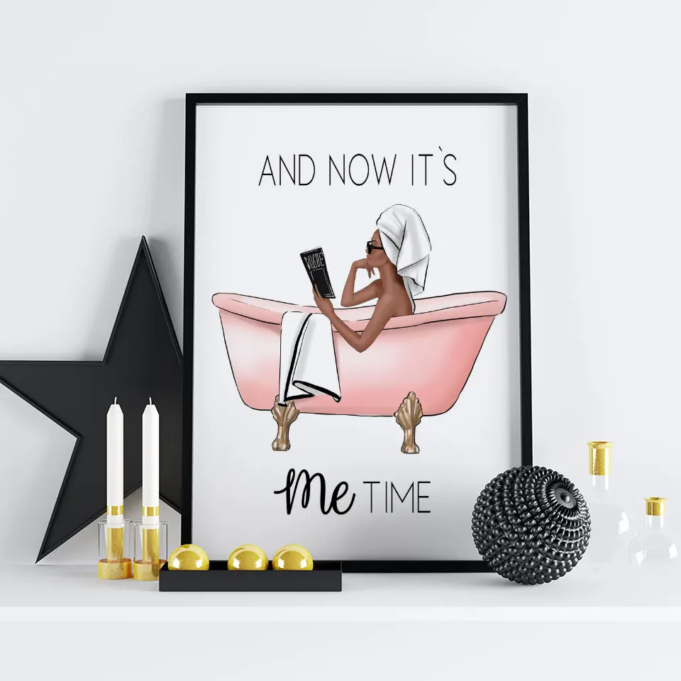 

Bathroom Sexy Girl Poster Nordic Canvas Painting Fashion Wall Art Pictures For Living Room Modern Decorative Prins On The Wall