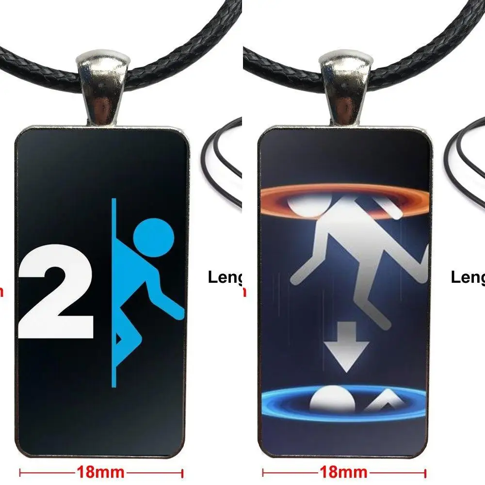 

Ожерелье с подвеской-кабошоном, прямоугольное модное ожерелье для унисекс, Вечерний Подарок, клапанный портал