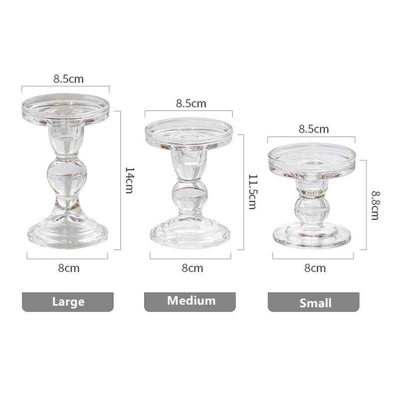 Хрустальный стеклянный подсвечник конусообразные греющие свечи стойки