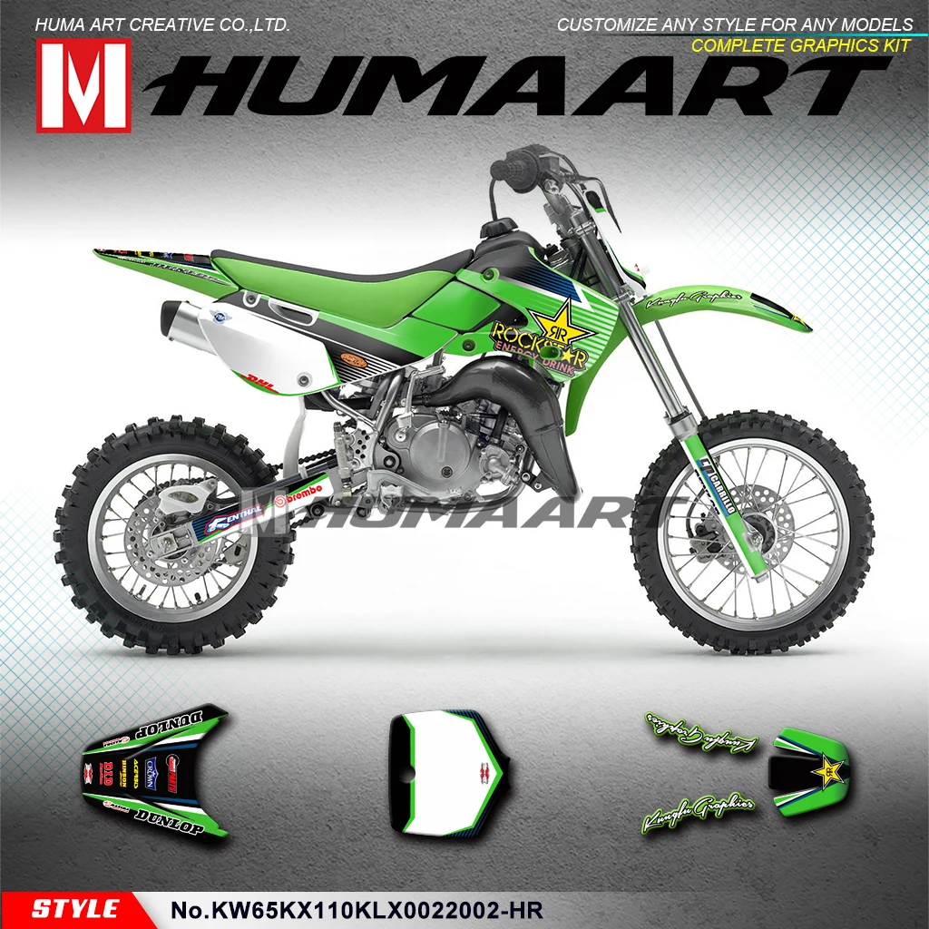 

Виниловая наклейка для детского мотоцикла huпера KX65 от 2000 до 2022 KLX110 от 2000 до 2009 RM65 DRZ110 от 2002 до 2012