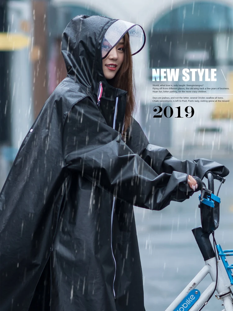 Женский прозрачный непромокаемый плащ-дождевик для мотоцикла водонепроницаемый