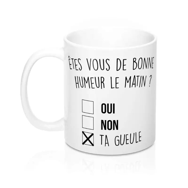 

Simple Mug with Letters Patterns Printed Ceramic Cup High Temperature Resistance 87HF