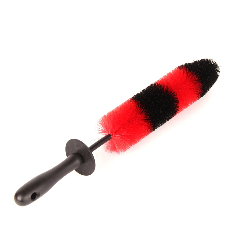 

New 17" Wheel Brush Flexible Rim Cleaner Rocket Shape Red and Black Car Detailing Products Wash Tools for Auto Wheel Cleaning