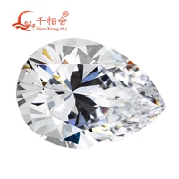 6a quality white color pear shape for cubic zirconia loose cz stone for jewelry making