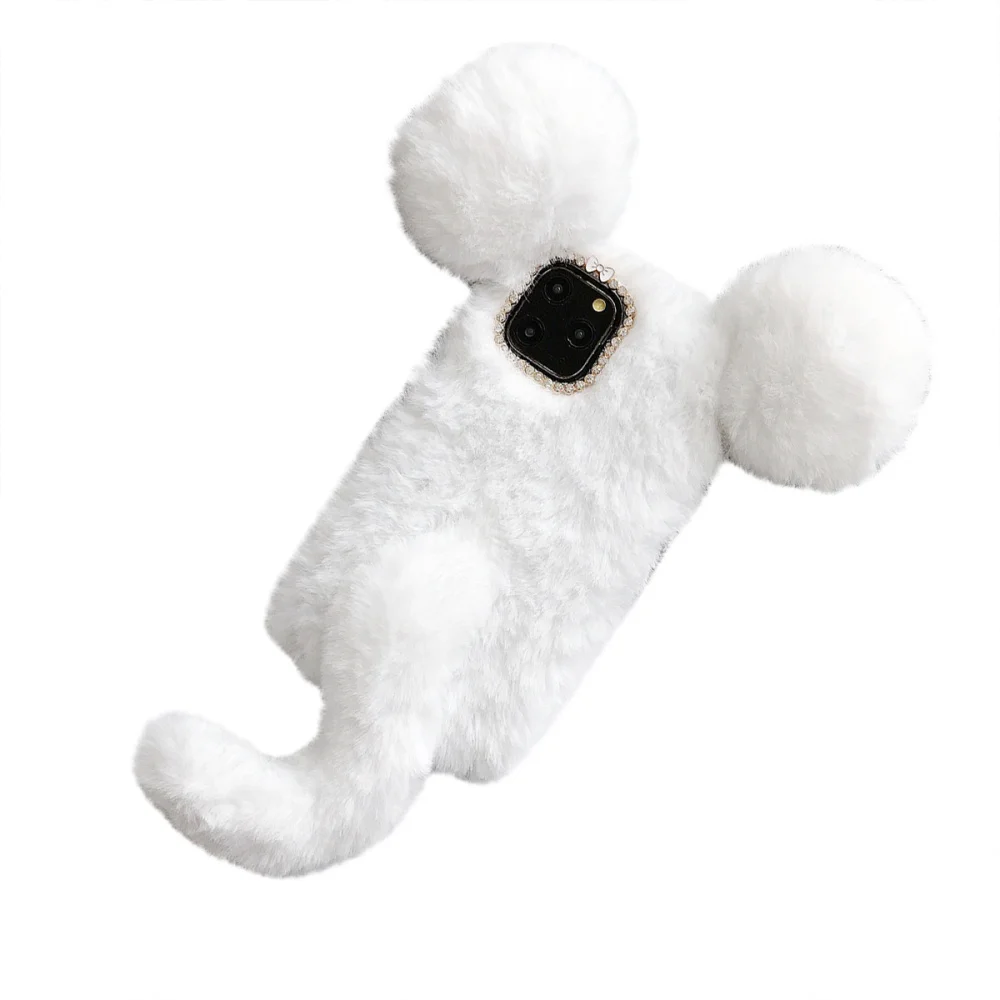 Удобный чехол для телефона в форме мыши сохраняет тепло плюшевые Стразы рамка