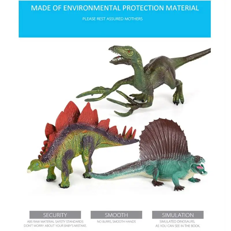 

Dinosaur Toy Figure w/ Activity Play Mat & Trees Realistic Dinosaur Playset 634F