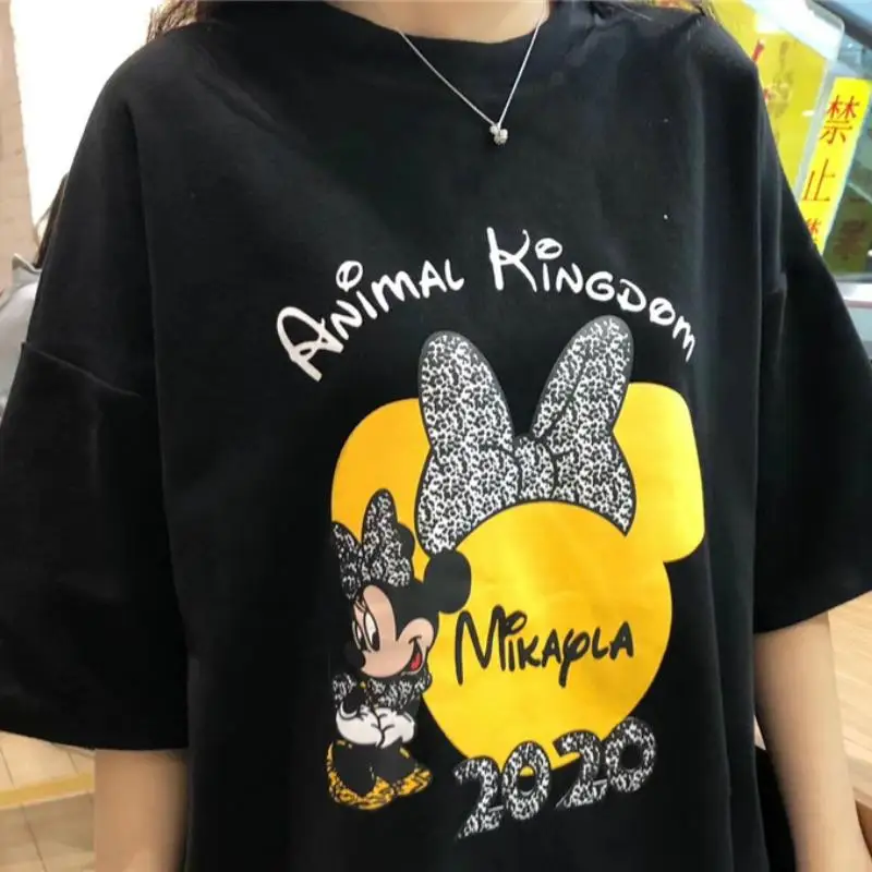 Белая футболка Женская Лето Весна мультфильм футболки веган Хлопок Kawaii