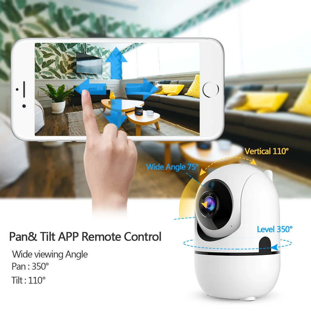 1080P 360 PTZ облачная Wi Fi IP камера беспроводная HD 2 МП ночная версия Аудио Видео Мини