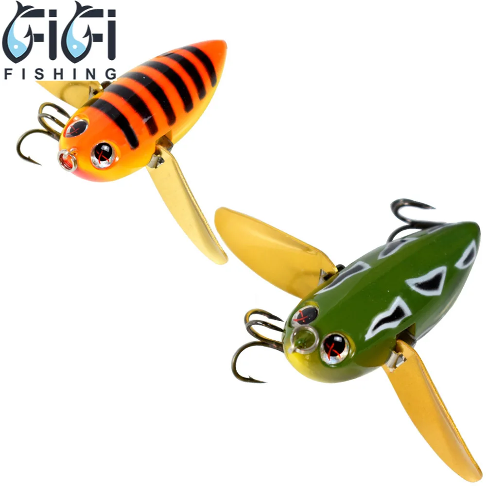 

Topwater Wobblers Popper Fishing Lures 58mm 12.5g Professional Metal Tackle Accessories Blade Wing 5 Colors For Carp Bass Culter
