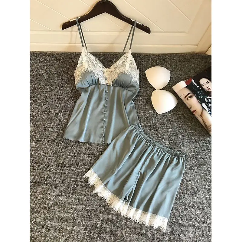 Женская пижама сексуальное нижнее белье набор пуш ап с подкладкой на пуговицах