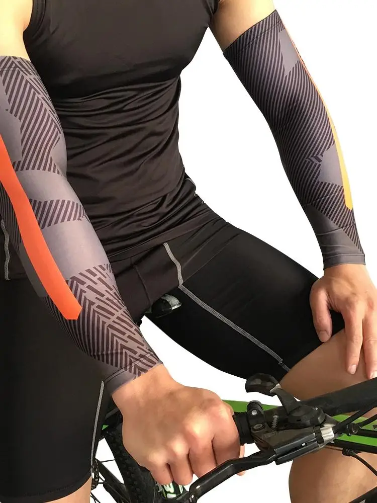 

New Style Men'S Outdoor Cycling Sports Running Bicycle Sun Protection Cover Protective Arm Warm Sleeves 1 Piece