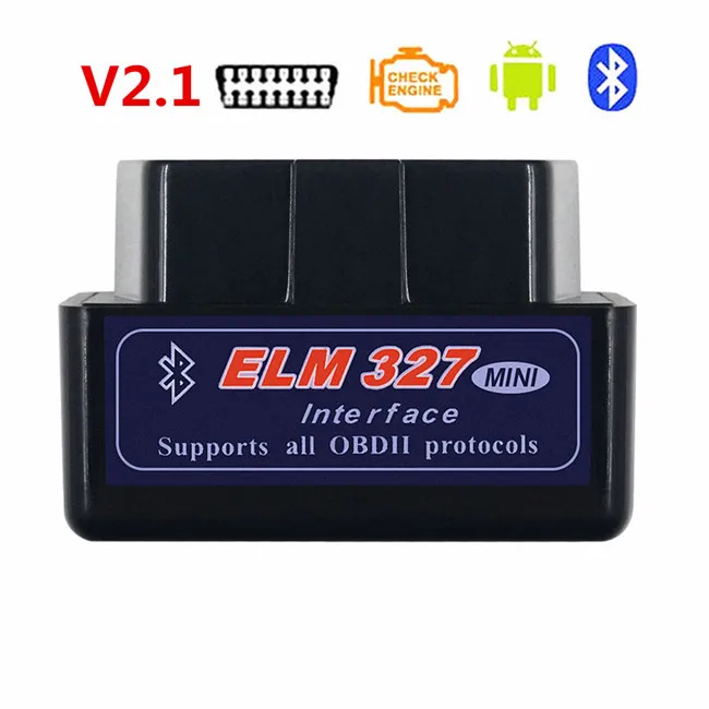 ELM327 BT V2.1 OBD2 ELM 327 Bluetooth V2.1 Автомобильный цифровой инструмент ELM327 сканер hhodd 2 ELM327 2,1 CAN-BUS elm 327 V2.1 для Android/PC - Цвет: ELM327 BT V2.1