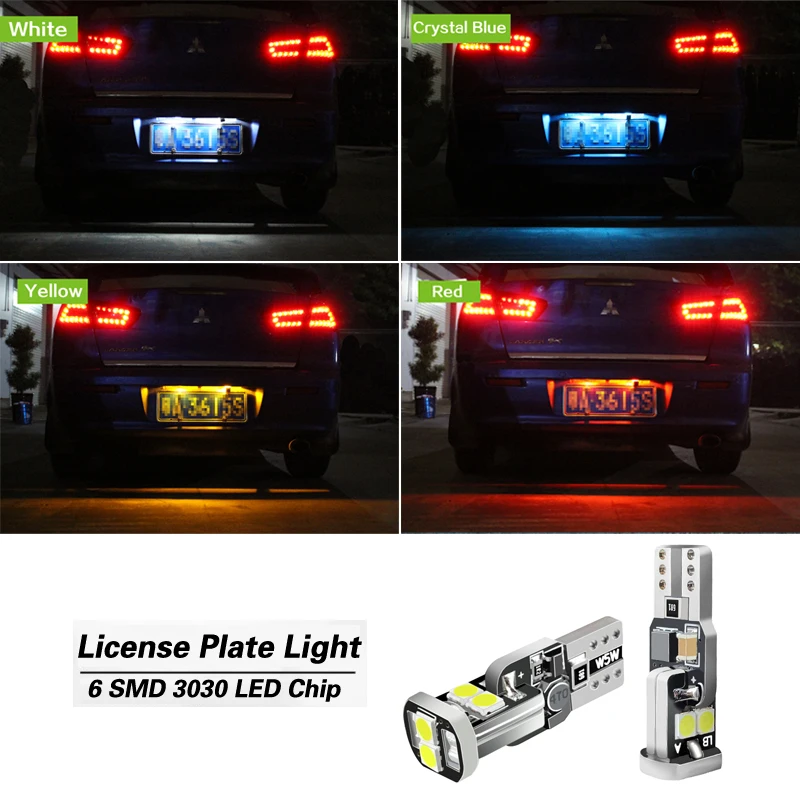 2x LED License Plate Light Bulb W5W T10 Lamp Canbus For Subaru Legacy Forester Impreza Outback Tribeca BRZ WRX STI XV Crosstrek |